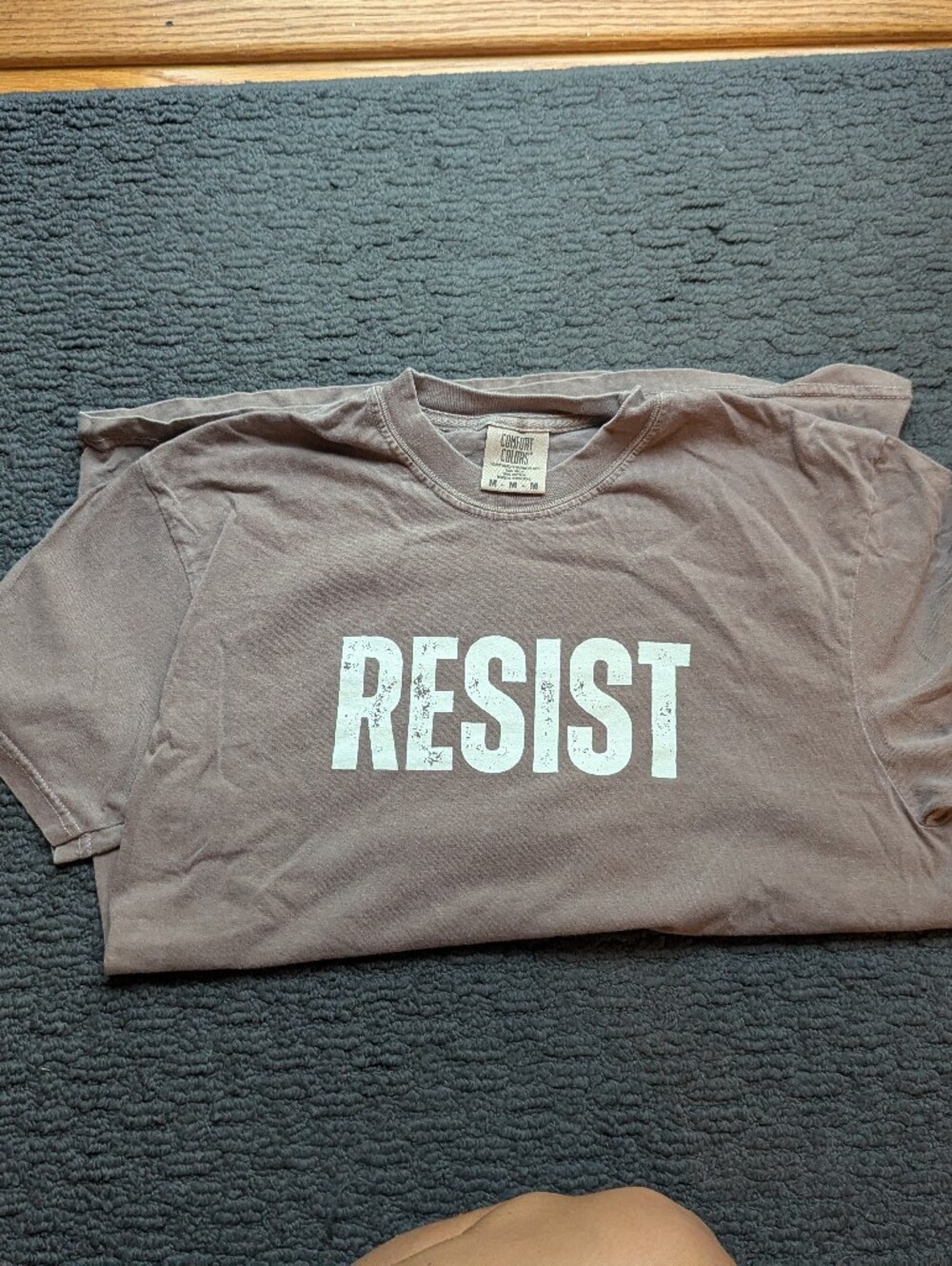 Resist Graphic T-Shirt in Faded Brown
